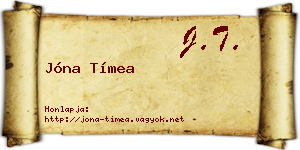 Jóna Tímea névjegykártya